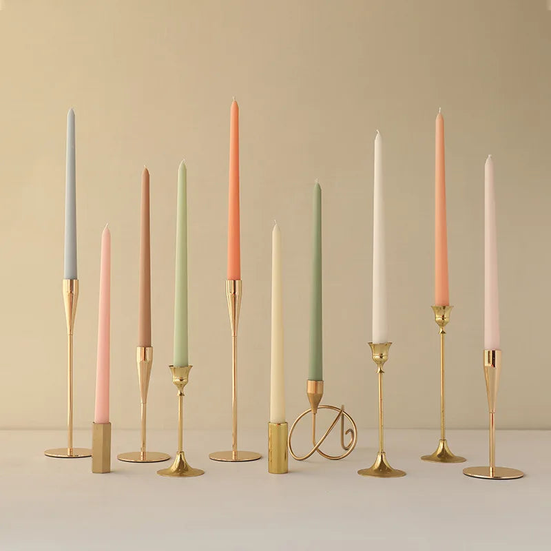 Long Conical Candle Handmade Banquet Decoration Customize Candle Color 4 in 1