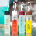 2021 Top Selling Sustainable Student Rope Handle Tea Cup Glass Frosted Creative Gift Bottle