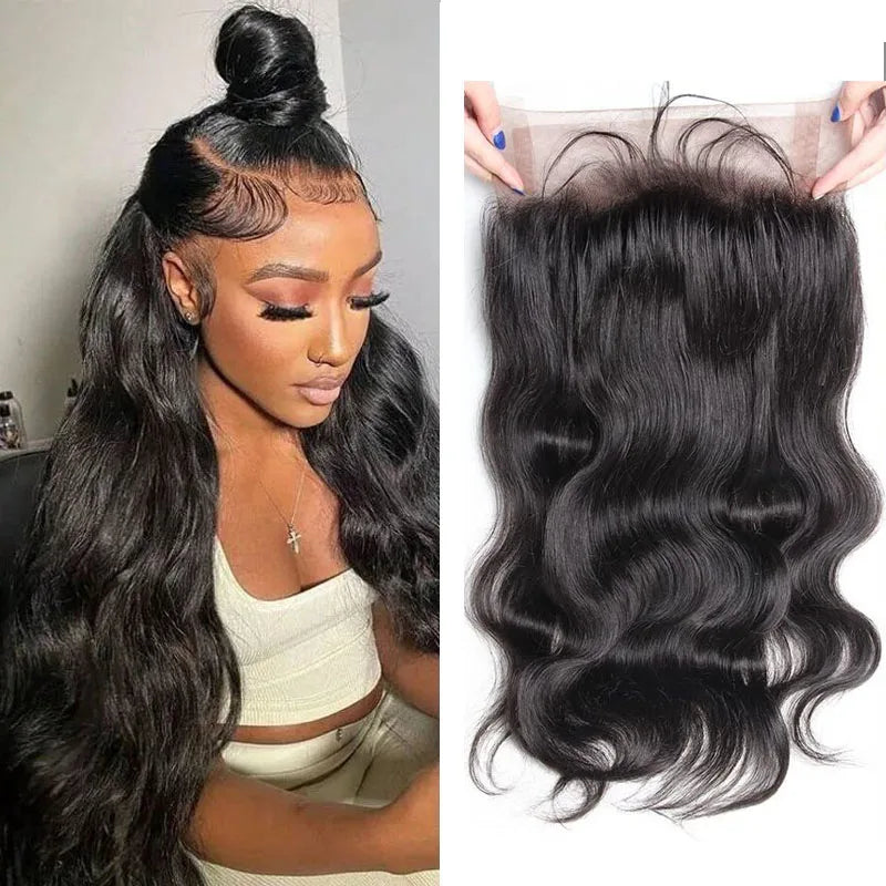 360 Lace Frontal Closure Body Wave 360 Transparent Lace Frontals Hair Extensions Wig Unprocessed 100% HD Lace Human Hair