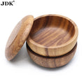 JDK Wholesale Custom Walnut Wooden Shaving Soap Bowl with Lid Premium Hair Removal Product