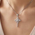 Wholesale SayYes Christian Cross God Retro Pendant Rhodium Plated Cubic Zirconia 925 Sterling Silver Fine Jewelry Gift