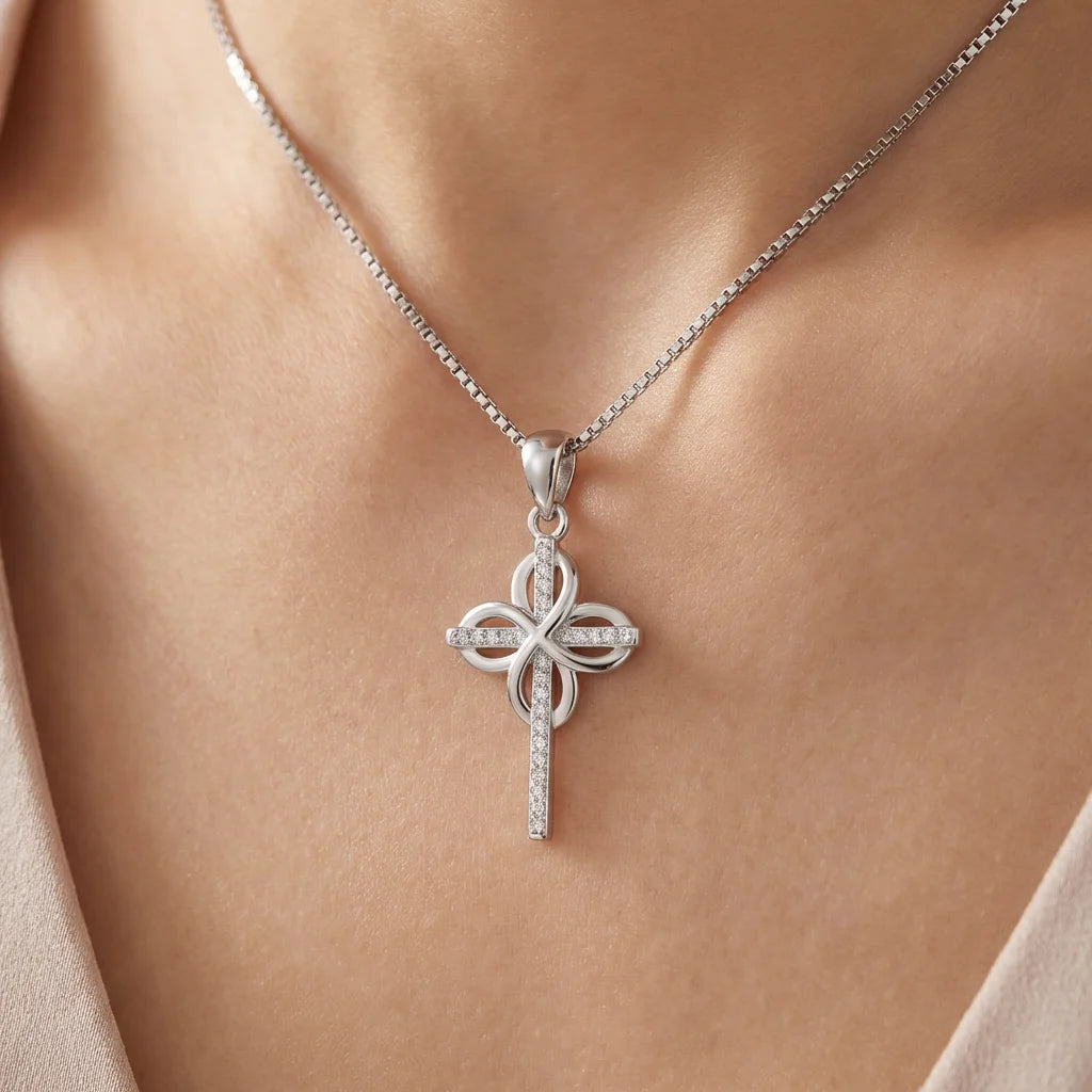 Wholesale SayYes Christian Cross God Retro Pendant Rhodium Plated Cubic Zirconia 925 Sterling Silver Fine Jewelry Gift