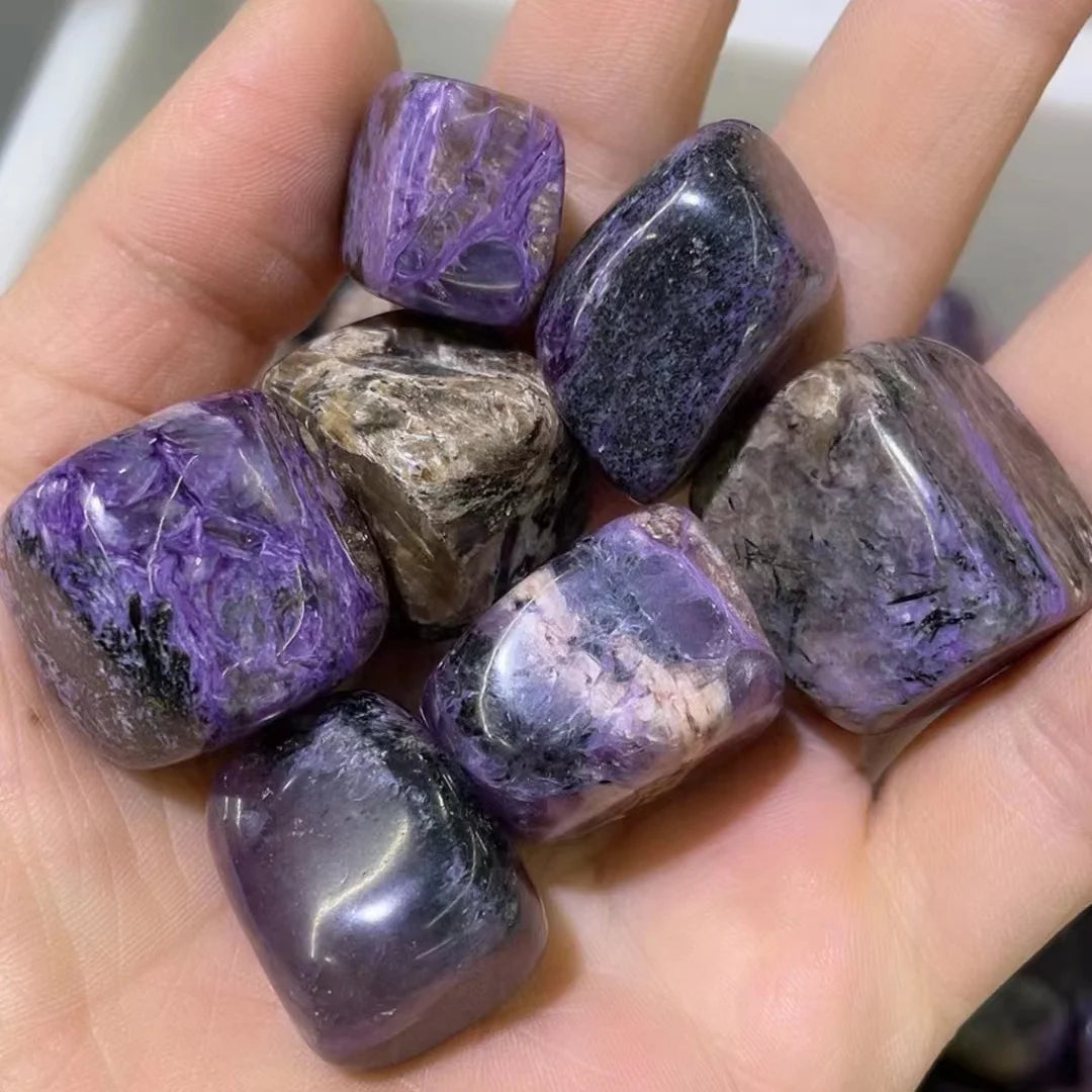 Bulk  Natural Healing Crystal Gemstone Semi Precious Stone  Tumbled Stone  Charoite Cubes