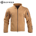 HAN WILD Outdoor Sports Tactical Jacket Zipper Crew Neck Jacket