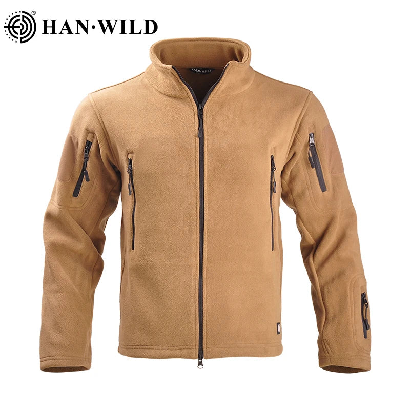 HAN WILD Outdoor Sports Tactical Jacket Zipper Crew Neck Jacket
