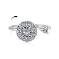 Dylam Cute 925 Sterling Silver Fidget Ring Anxiety Spinner Rings Secret Relieving Jewelry 18K Gold Open Rings for Women Girl