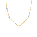 INS 925 Sterling Silver Necklace Geometric Shaped Multiple Zircon Gold Plated Chain Necklaces for Women