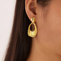 Wholesale New French Vintage Stainless Steel Fashion Personality Hollow Earrings for Women