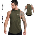 Wholesale Custom Men Quick Dry Fitness Bodybuilding Activewear Top Gym Muscle Workout Vest Sleeveless Shirt Mens Sport Tank Top