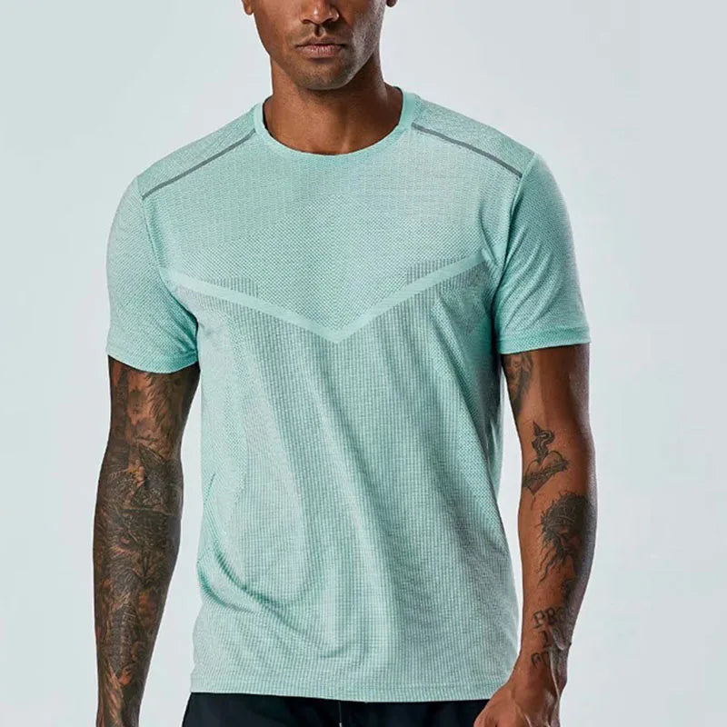 Wholesale Custom Logo Blank T Shirts Compressed Quick Dry Activewear Gym Workout Run T-shirts Men T Shirt