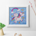 Cartoon Unicorn Diamond Painting Kits for Kids Crystal Painting by Number Kits Best Gift Home Wall Decor DIY Painting Frame