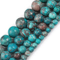Wholesale Smooth Blue Green American Turquoise Howlite Stone Beads 4/6/8/10MM round for Jewelry DIY