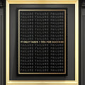 Golden Design Motivational Canvas Take 1 Yes for Success Poster Black Wall Painting Living Room Decoration