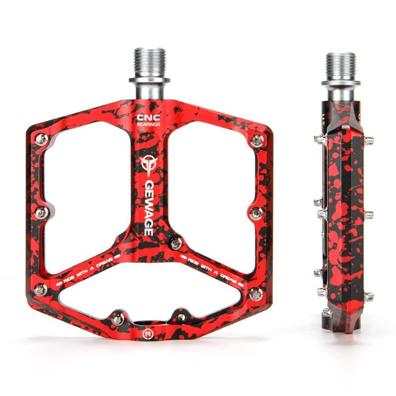 Ultralight Red Camouflage Series 3 Bearing MTB BMX Pedals Aluminum Alloy Road Bike Accessory Bicycle Pedals