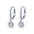Messi Jewelry Custom Fine Jewelry MSE-693 14K White Gold Customized Round Jewelry  Lab Diamond Earrings