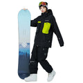 Outdoor Sports 2-Piece Ski Suit Set Waterproof Jacket with Hood and Pants Windproof Snowboarding and Ski Wear