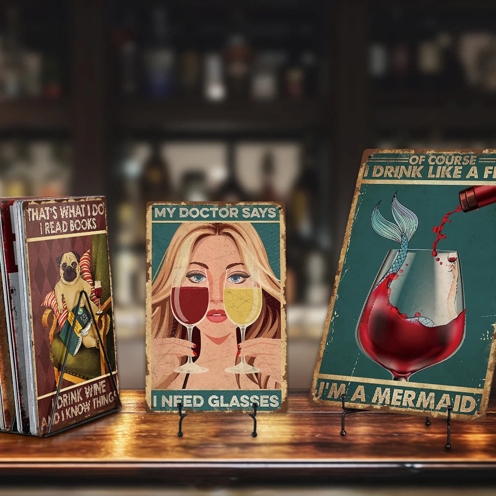Putuo Decor Theme Style Vintage Metal Poster Bar Wine Tin Wall Sign Bar Kitchen Man Cave Decor Wall Sign