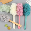 Hot Selling Bath Loofahs Body Soft Mesh Sponge Colorful Bath Sponge Economical Long Handle