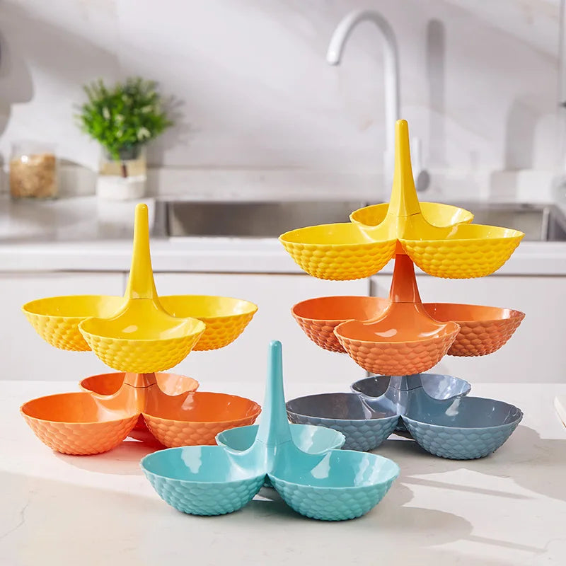 Nordic Style New Dried Fruit Snacks Multi Layer Fruit Plate Trays for Dried Fruit and Nuts