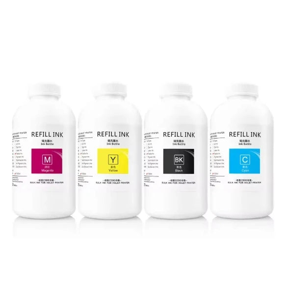 Ocbestjet 1000ml 5 Colors White DTG Textile Ink for Epson Surecolor F2000 F2100 Dtg Printer T-shirt Printing Machine