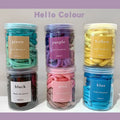 In Stock! 50pcs/box Fashion Colorful Rubber Korean Elastic Hair Ring Hair Ties Elastic Hair Band for Women