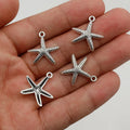 Wholesale Discount 20*20mm DIY Sea Pendant Beads Starfish Charms for Children's Jewelry Making Main Material Alloy