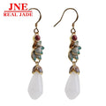 Cloisonne Earrings Hetian Jade Ring Style Jade Chinese Earrings