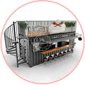 Mobile Expandable Shipping Container Bar Coffee Shop Industrial Design CE Certified Customizable Color Movable Prefab Shops for