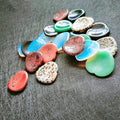 HZ Crystals Healing Stones Worry Palm Stone Thumb Heart Worry Stone