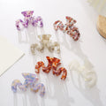 Korean INS Women Fancy Wavy Shark Clip Tortoiseshell Crab Hair Clip Claw Color M Shape Acetate Hair Claw