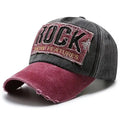 New High Quality Letter ROCK Embroidery Cotton Baseball Cap for Men Women Gorras Snapback Outdoor Sport Sun Hat