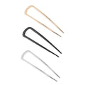 11cm Updo Silver Gold Plated 2 Prong Hair Clip Branch Asian Chinese Sticks Black Forks Shiny Hairpins U Shape Hair Pin in Metal