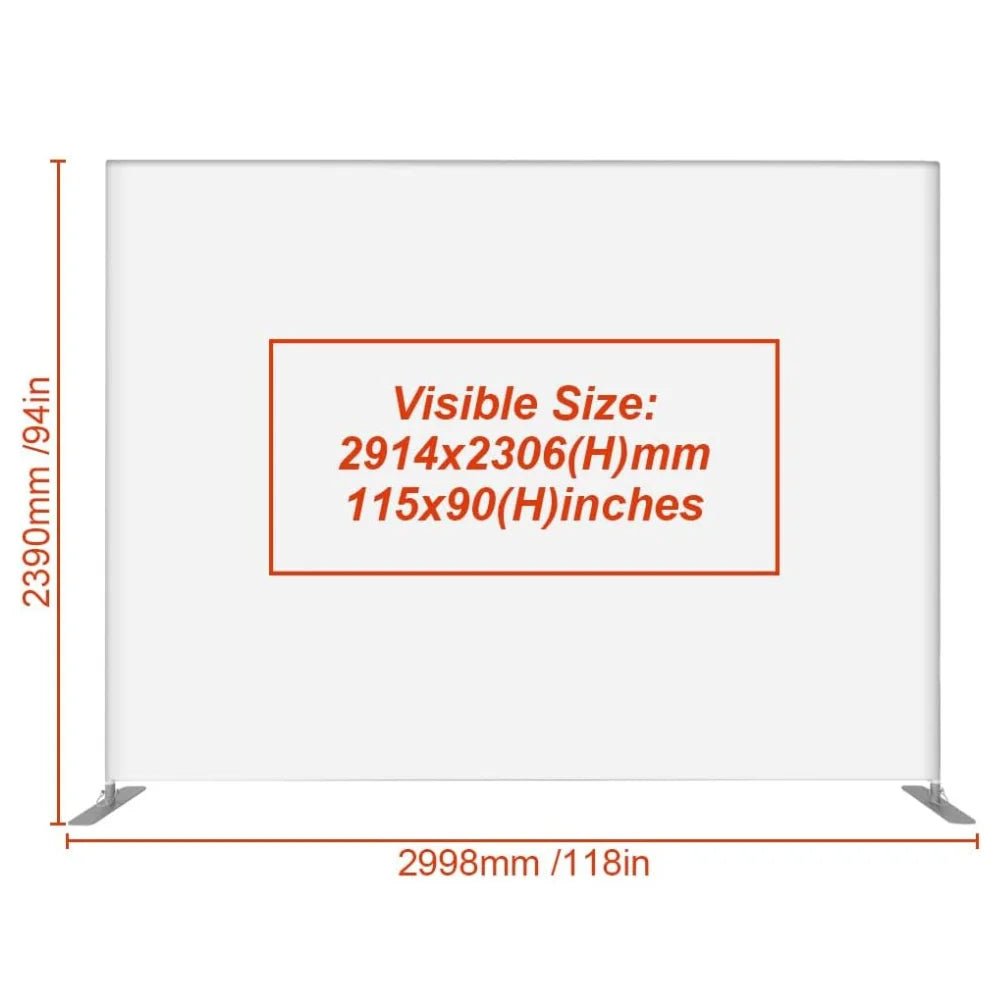 Custom 10x8ft Tension Fabric Display EZ Aluminum Tube Frame Portable Advertising/Wedding Banner Stand Custom Printed Admax MegaBDM
