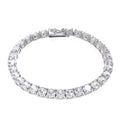 Starsgem Women Classic Jewelry 3mm 4mm 5mm Round Moissante Diamond Link Chain Tennis Bracelet