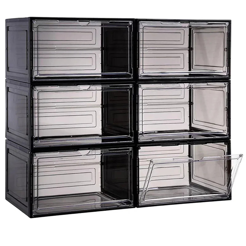 Competitive Price Rectangle Eco-Friendly Foldable PP Plastic Shoe Storage Box for Home Storage and Organization