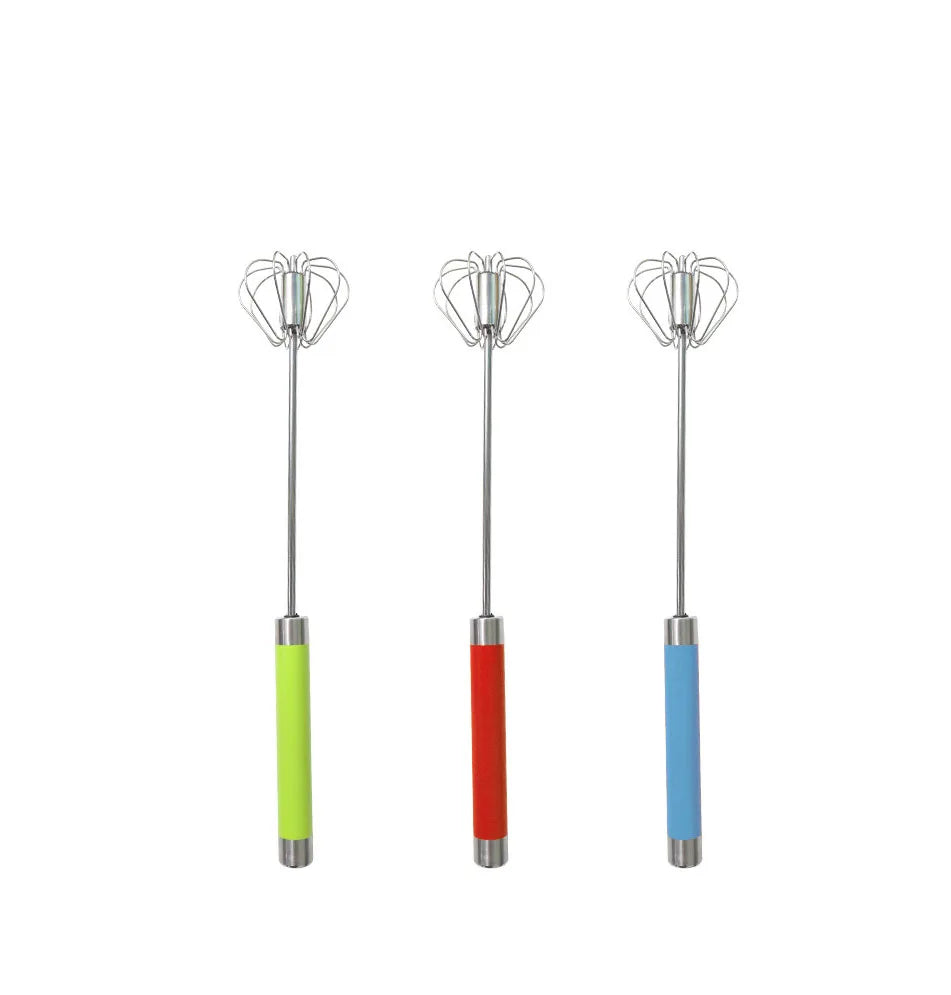 Stainless Steel Semi-automatic Egg Beater Cream Stirrer Whisk Sauce Mixer