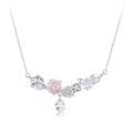 925 Sterling Silver Romantic Flower Necklace Fantasy Butterfly Neck Chain for Women Valentine's Day Fine Jewelry Gift SCN521