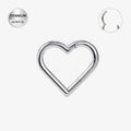 Toposh G23 Titanium F136 Cartilage Stud Earrings Heart Nose Hoop Ring Ear Segmrngt Cliker Titanium Piercing Jewelry