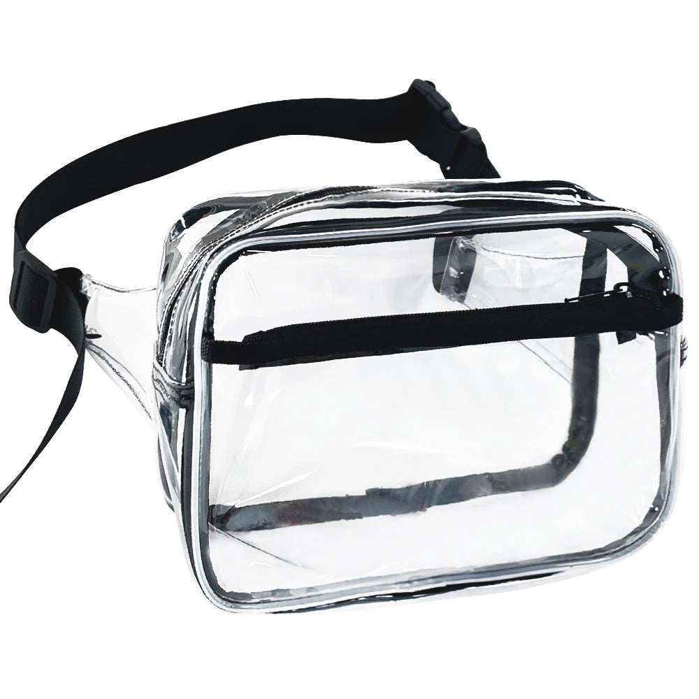 Hot Sale Transparent Clear Fanny Pack Waist Bag Woman Fanny Packs and Bags PVC Clear Bag