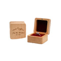 Solid Wood Jewelry Box Earring Storage Box Portable Black Walnut Box
