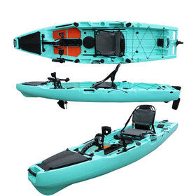 Vicking Single Seat One Person 10.5FT Hands Free Foot Pedal Fishing Kayak with System LLDPE Plastic Kayak