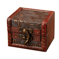 Antique Nostalgic Wood Jewelry Box Earring Necklace Ring Storage Box Small Jewelry Packing Luxury Package Box