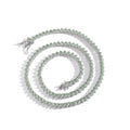 Silver/Rhodium Plated Luxury Zirconia Stone Sparkling Crystal Rhinestone Chokers Necklace with Tennis Chain for Men