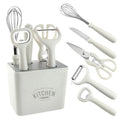 Stainless Steel Kitchen Gadget Set 6-piece Set with Storage Seat Peeling Fruit Knife Auxiliary Food Tool Combination Set