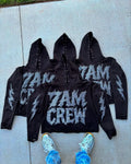 US Free Tax Custom Rhinestone Logo French Terry Oversized Heavy Cotton Screen Print Acid Wash Sun Faded Men Distressed Hoodies