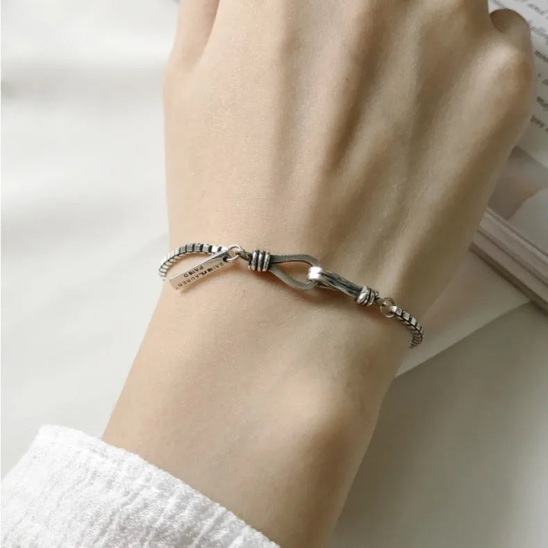 Factory Price copper  Double Hook Box Chain Bracelet for 17/19cm