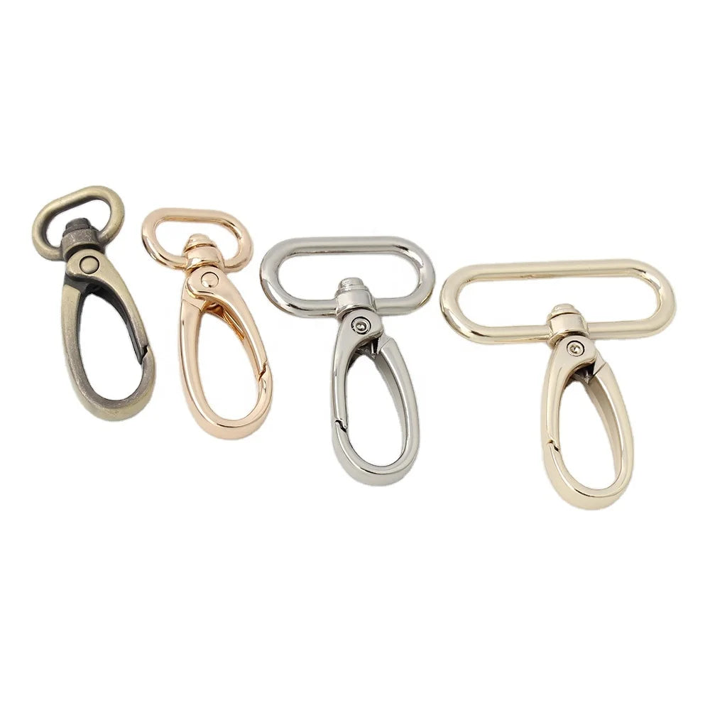 Nolvo World 6 Colors 12mm 16mm 25mm 37mm Shoulder Strap Swivel Snap Hooks for Handbag with Metal Hook Claw