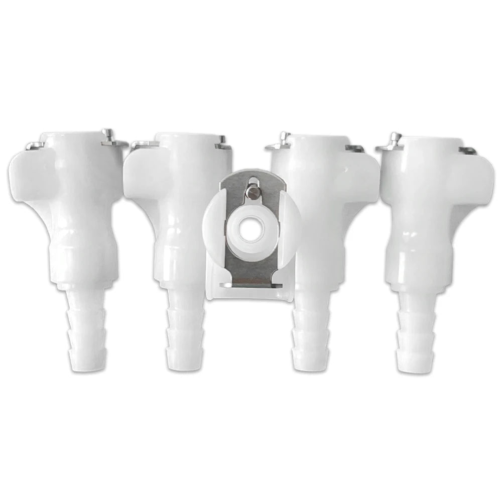 ZDVseal 1/4 Inch OD Plastic Quick Connect Fittings Inline Shut Ball Valve for Tubing Pipe Use Smooth Water Purifier Ink System