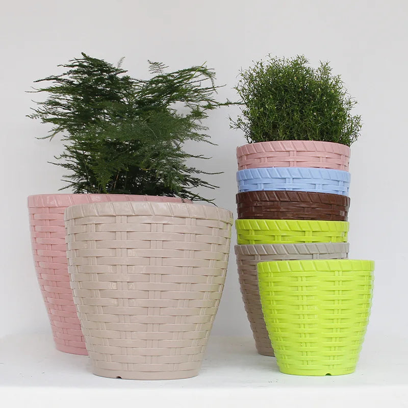 Econo China New Color Artificial Rose Potato Wicker Flower Table PP Plastic Planters