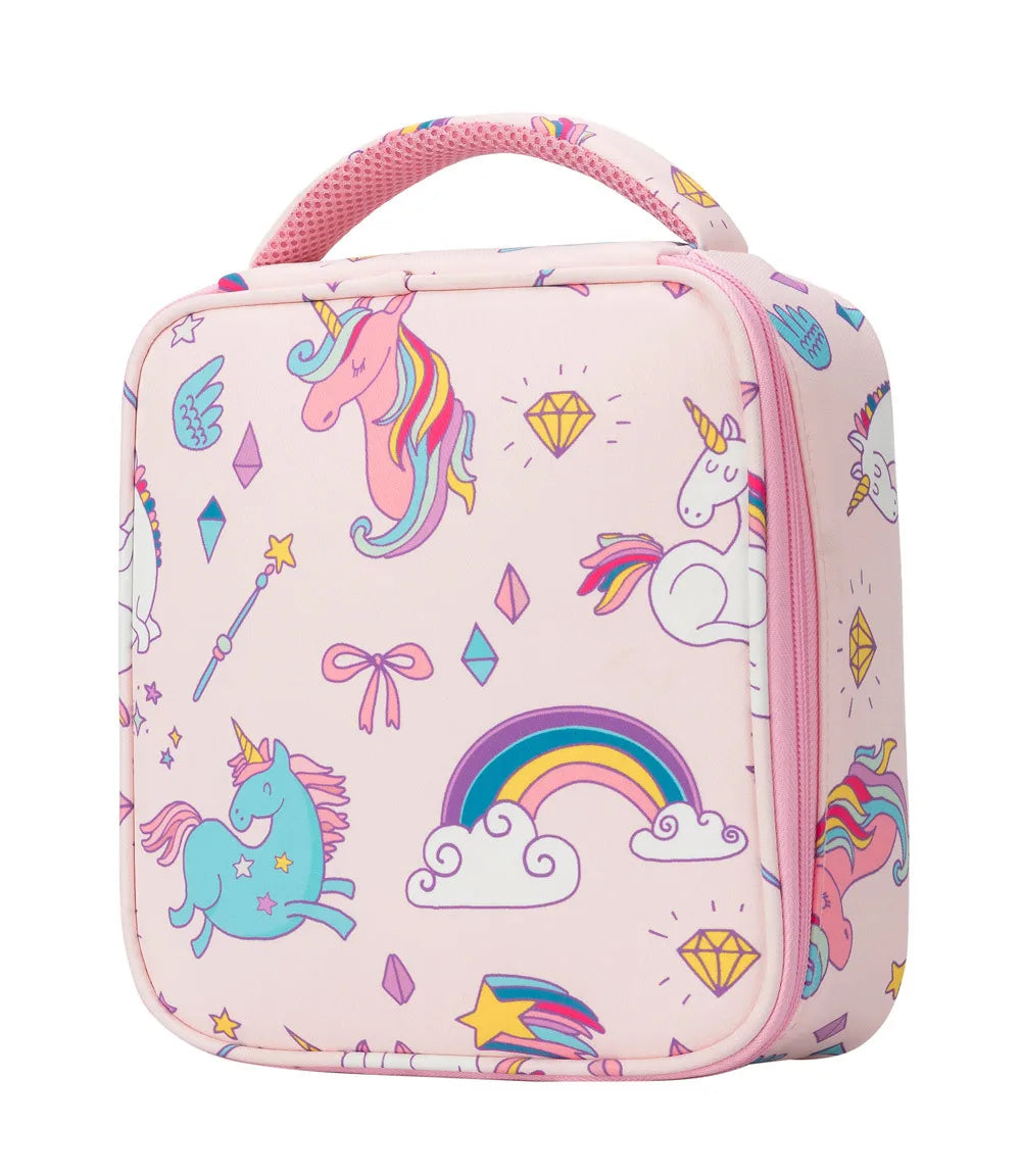 Cooler Lunch Bag  Kids Customized Lovely Pink Unicorn Kids Insulated Durable Lunch Bags Eco-friendly